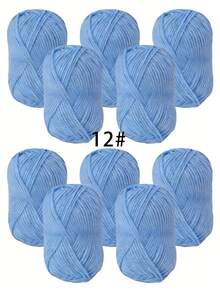 EDCUEBE7 10pcs/Set Premium Acrylic Yarn Kit, Soft Milk Cotton Yarn Suitable For Crochet & Knitting Beginners, Ideal For DIY Dolls, Sweaters, Hats, Scarves, Shawls, Home Decor, Each Skein 25g - Soft & Durable, Perfect For DIY Knitting & Crochet Projects, Great For Making Scarves, Hats, Gloves, Blankets And Crafts. - Multicolor - View 9