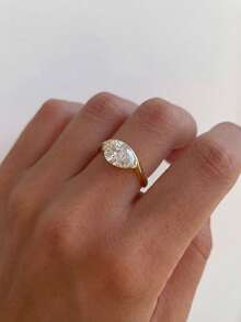1pc Unique Water Drop Wave 925 Sterling Silver Ring, Elegant & Sophisticated Women's Jewelry Gift, Suitable For Holidays, Birthdays, And Christmas Gifts - Water Droplet Wave Ring - View 5