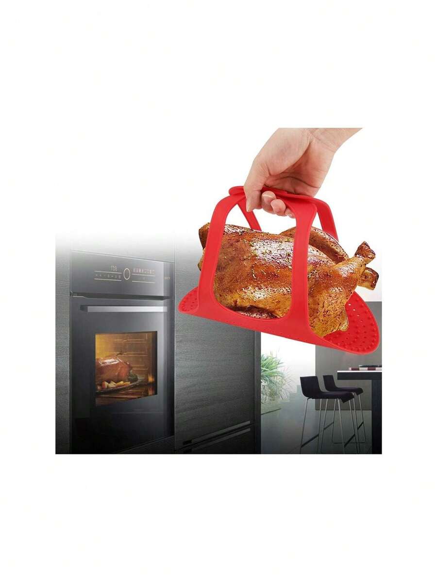 Turkey Lifter Food Grade Silicone Heat Resistant Turkey Lifter Non Stick Poultry Cooking Mat,40808276 - Multicolor - Ver 1