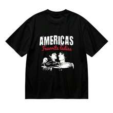 Nueva llegada de moda, camiseta de algodón estampada para hombres, diseño de pareja rojo, tela suave y transpirable, perfecta para uso casual y comodidad. - Negro - Ver 5