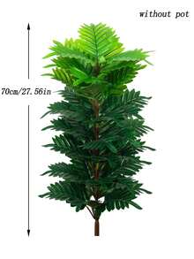 Cây cọ giả nhiều lớp, cao 70cm, 45 lá, kích thước lớn, cây Monstera nhiệt đới, cành cây nhựa Cycas, lá cây xanh, lá cây giống thật, cây Maranta dùng trang trí nhà cửa, sân vườn, tiệc tùng, văn phòng, đám cưới. - màu xanh lá - Xem 8