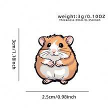 Chonk Hamster Enamel Brooch Pin Fashion Decorative Brooches Ornaments Lapel Bag Badges Jewelry Gifts - Multicolor - View 2