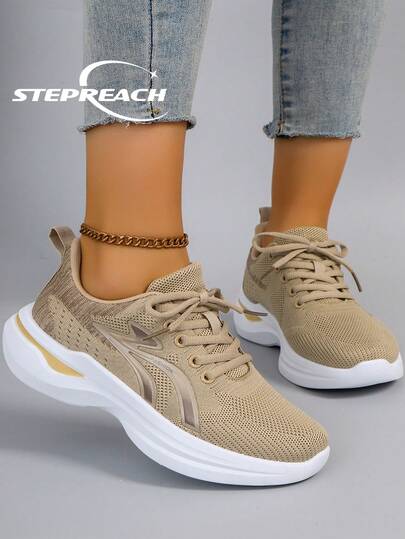 STEPREACH 新款女士休闲运动鞋，网面透气舒适轻便防滑套脚驾驶鞋