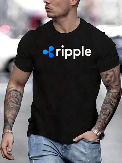 Cotton Ripple Crypto XRP Coin Cryptocurrencies T-Shirt Street Hip-Hop Style Men T-Shirt Men Size S-3XL