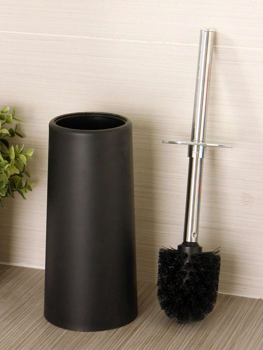 一套马桶刷和刷架，灵活的马桶刷配有可拆卸刷架 - 清洁无死角，长柄设计，适用于浴室清洁，耐用塑料刷头 - 返校清洁用品，符合人体工程学，优雅耐用的浴室马桶刷 - 彩色 - 查看 1