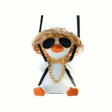 Mặt dây chuyền hình vịt dễ thương cho xe hơi - Đồ trang trí treo với đôi mắt biểu cảm, phụ kiện gắn gương chiếu hậu, móc treo, thích hợp cho gương chiếu hậu, quà tặng sinh nhật/Ngày Valentine cho người lái xe - Phụ kiện nội thất xe hơi, thiết kế ngộ nghĩnh, trang trí. - Vịt mùa thu ngàn con - Xem 9