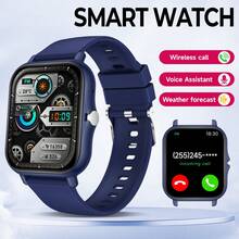 1.83英寸高清屏幕，180mAh电池，男女通用硅胶表带智能手表，支持无线通话、信息提醒、天气预报、音乐控制，时尚电子智能手表，理想礼物 - 彩色 - 查看 16