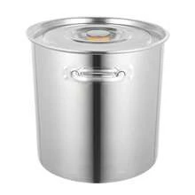 1 Pc Soup Bucket Kitchen Accessories Stockpot With 35 L Capacity For Home/Commercial Use, Stainless Steel Frame&Handle 14.2*13.8 Inch - Silver - View 7