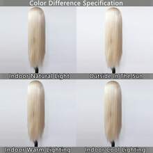 ZigZag Hair 13x4 Inch Ombre Synthetic Lace Front Wig, Pre-Plucked Natural Hairline, Glueless Heat Resistant Fiber Hair, Unisex - Multicolor - View 10