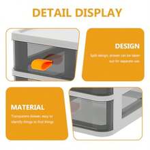 gabinete de oficinaTofficu Gabinete De Almacenamiento Con Caones Tranrente De Plastico Ps 5.3X5.3X6.3 Pulgadas Para Organizacion De Escrito En Oficina Y ogargabinete de oficina - Blanco - Ver 4