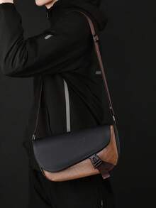 2026 New Men's Crossbody Bag, Multi-Functional Lightweight Large Capacity, Made Of Soft Fabric, Designed With Multiple Pockets. Internal Structure Includes Zipper Pocket, Phone Pocket And ID Pocket. Suitable For Travel, Business Trip, Daily Commute, Shopping And Other Occasions - Multicolor - View 4