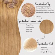 7片装草莓金直发人发夹式接发片，品质可靠 - S27 - 查看 3