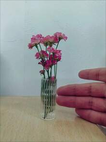 迷你玻璃花瓶，迷你家居装饰品，娃娃屋装饰配件，DIY手工材料，BJD娃娃摄影道具 - 彩色 - 查看 9