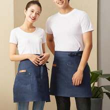 Waist Apron With Pockets Half Aprons Waiter Server Short Aprons For Kitchen Cooking Baking Artist Work Aprons,One Size - Multicolor - View 5