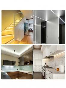 Tira de luz LED COB - Alimentada por USB, autoadhesiva y recortable, control táctil - Mantenga presionado para ajustar el brillo, 3 temperaturas de color disponibles, adecuada para gabinete, iluminación de cocina, iluminación trasera de TV, decoración de dormitorio DIY para el hogar - Multicolor - Ver 8