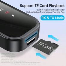 2-In-1 Bluetooth 5.4 Audio Transmitter Receiver, 3.5mm AUX RCA TF Card HIFI Wireless Adapter With Microphone - A - View 12