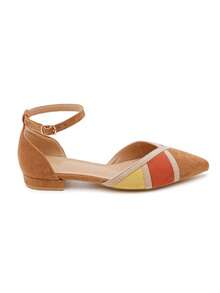 Escarpin-Derby Bicolore à Brides Croisées - Camel 9832 - View 2