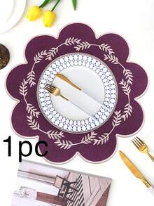 Bộ 1/2/4 tấm lót bàn bằng vải thêu, thích hợp trang trí bàn tiệc cưới, kiểu dáng tối giản thanh lịch phong cách Châu Âu, họa tiết sao và trăng. - Nhiều màu - Xem 19