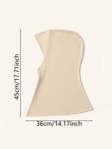 1件/2件装女士拉链式带帽檐内衬帽，穆斯林纯色柔软高品质牛奶丝针织帽，适合搭配头巾和长袍。 - 彩色 - 查看 5