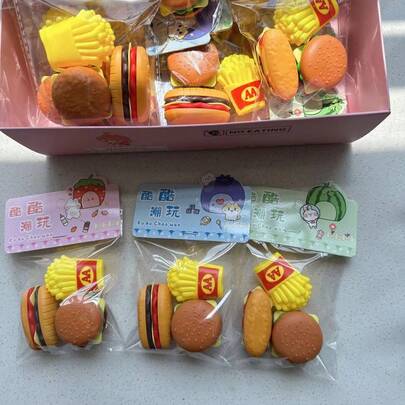 2026新款薯条汉堡角色扮演道具，亲子互动游戏，夜市畅销款 - 生日、节日、儿童节、复活节、奖励、儿童派对礼物的完美之选，青少年趣味创意礼物