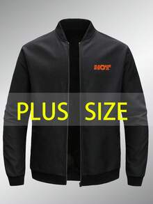 Plus Size Men's Lightweight Jacket - Casual Streetwear Style, Comfortable Loose Fit, Versatile Outerwear For All Seasons