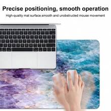 1 件装大理石纹鼠标垫 - 粉紫金箔、梦幻紫水晶和深海紫金图案，静音防滑/可卷起便携桌垫，适用于游戏、办公和桌面装饰 - 彩色 - 查看 6