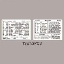 2 piezas Pegatina de atajos de teclado de Windows para Word/Excel, Guía de referencia de atajos de teclado, Hoja de trucos de atajos de Excel laminada y sin residuos, temporada de vuelta al colegio - Multicolor - Ver 7