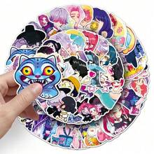1/50pcs K-POP Huntrx Theme Sticker Pack (1 Random Pack Per Order, Various Vibrant Character And Chibi Designs, Waterproof Vinyl Material, Multiple Stickers Per Pack) - Ideal For Diaries, Scrapbooks - Multicolor - View 4