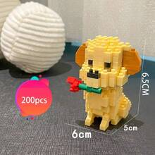 3D Puzzle Building Blocks Cartoon Dog Shapes, E.G. Schnauzer, Dachshund, Husky, Etc. Pet Dog Shaped Building Block Set. Birthday Gift. Room Decor. - Pack Bag 1 - View 14