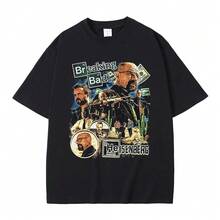 Camiseta de Heisenberg Breaking Bad, camiseta estampada con el patrón de Better Call Saul, camiseta de algodón casual para hombres de verano 2025 - Negro - Ver 10