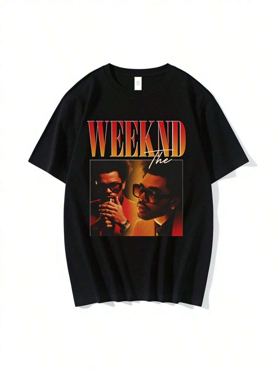 The Weeknds Print Men Men T Shirt Body Graphic Printed Fashion Harajuku 2026Hip Hop Clothes Causal Men Y2K Tops Tee1 - Negro - Ver 1