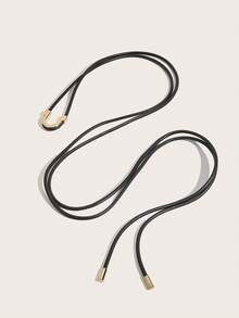 1 chiếc dây thắt lưng màu đen mềm mại, thanh lịch, kiểu dáng cổ điển với khóa kim loại, đa năng, phù hợp với váy, áo sơ mi, áo len, trang phục thường ngày, thích hợp cho các bữa tiệc, dạo phố, đi làm hàng ngày, quà tặng ngày lễ, hẹn hò, lễ hội âm nhạc, quà tặng ngày Valentine. - Màu đen (khóa hình chữ U) - Xem 3