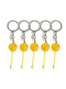 1 móc khóa kẹo mút bằng nhựa hình tròn, móc khóa kim loại hình kẹo mút hoạt hình màu sắc kẹo mút, móc khóa kẹo mút bằng nhựa hình thức ăn thực tế, móc khóa tự làm, mặt dây chuyền túi xách, phụ kiện tự làm, chủ đề trường học dễ thương Kawaii - Nhiều màu - Xem 28