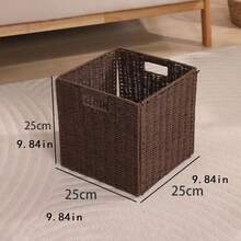 1 chiếc giỏ đựng đồ đa năng cỡ lớn đan thủ công, thích hợp cho phòng khách, phòng ngủ, nhà bếp, ký túc xá, văn phòng, dùng làm hộp đựng mỹ phẩm, hộp đựng đồ, giỏ, đồ sắp xếp, đồ dùng trong phòng, thùng rác, giỏ quà, hộp quà, giỏ quà tặng, tủ treo tường, trang trí nhà cửa, phụ kiện nhà bếp. - Nhiều màu - Xem 8