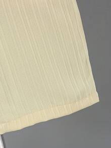 Boys' Casual Lightweight Breathable Solid Color Wavy Texture Shirt Collar Short Sleeve Shirt And Shorts Set, Spring/Summer - Yellow - View 7