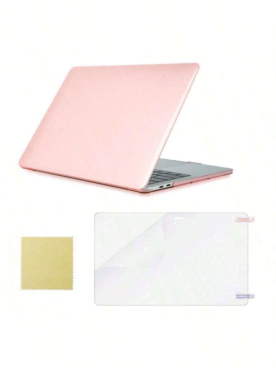 Compatible With MacBook Air 13-Inch M1 Chip A2337 A2179 A1932 Models, Plastic Hard Shell Protective Case & Screen Protector Compatible With MacBook Air 13-Inch, Transparent Pink - Apple - View 1