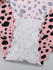 3 piezas de bragas de mujer con estampado de corazón lindo, ribete con volantes, tela suave y lisa, ropa interior casual cómoda - Multicolor - Ver 9