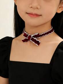 时尚蝴蝶结领口优雅领型，适合日常穿着、盛装打扮、派对活动（不含礼盒） - 項圈 - 查看 1