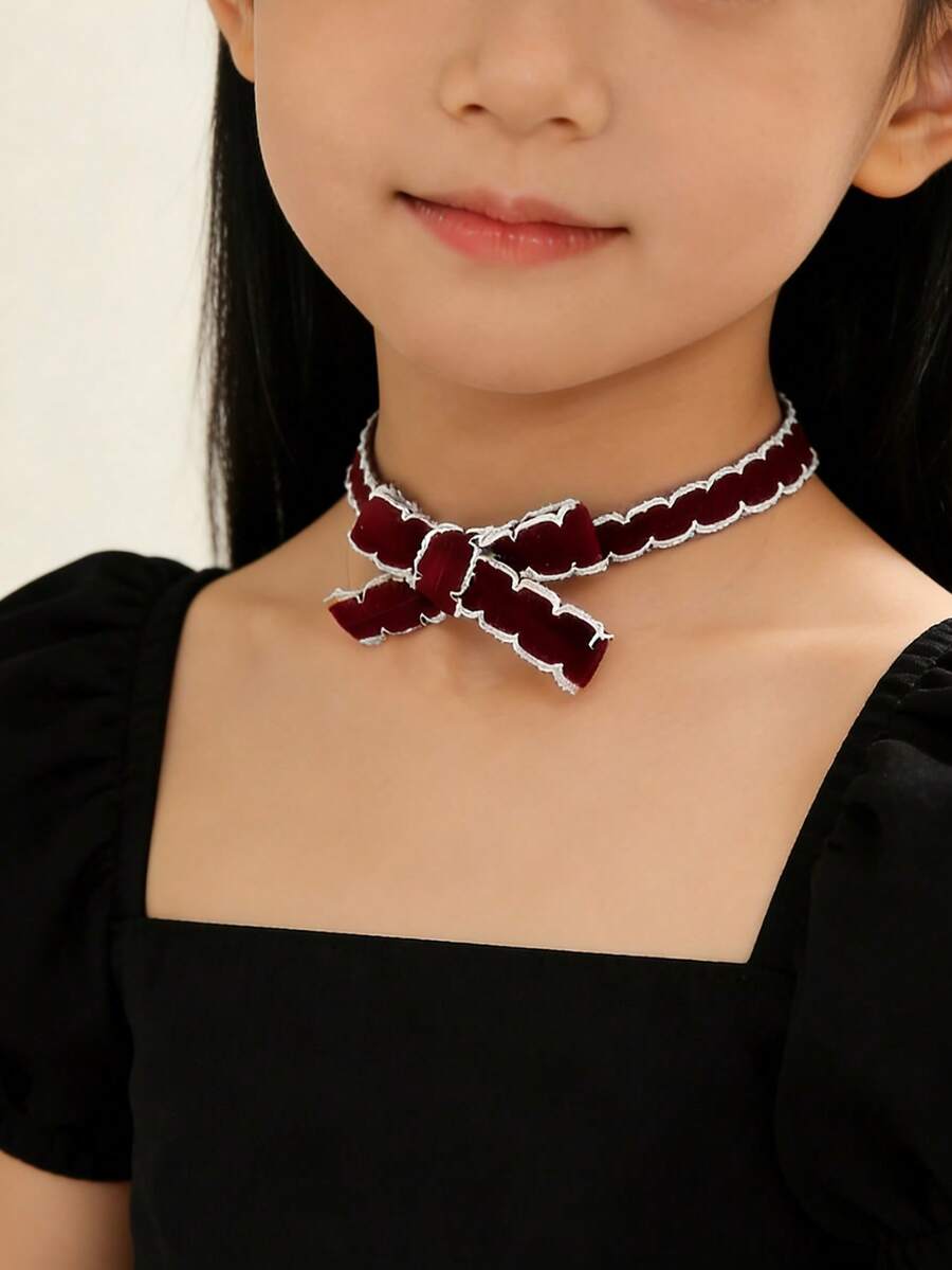 时尚蝴蝶结领口优雅领型，适合日常穿着、盛装打扮、派对活动（不含礼盒） - 項圈 - 查看 1