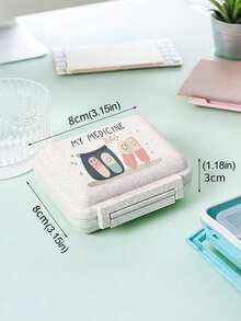 Mini 6-Fach tragbare Medikamentbox, Medikament Aufbewahrungsbox, Reise Pillenbox, Muster mit "Meine Medikamenttasche" und Pillen Mustern, 6-Fach kleine Medikamentbox, versiegelte Pillen Aufbewahrungsbox, 6-Tage Wochenaufbewahrungsbox, erste Reise Pillenaufbewahrungsbox, tägliche Vitamin Pillenbox, Taschen Medikamentbox Aufbewahrungsbox, Charm Aufbewahrungsbox, Unerlässlich für Familien, Unerlässlich für Reisen - Verschiedenfarbig - Übersicht 9