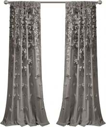 Decor Cortina Riley color marfil, 213 x 132 cm - Gris - Ver 4