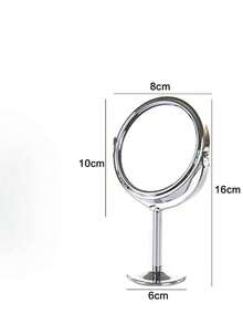 Desktop Makeup Mirror,Circular Vanity Mirror For Desk,Tabletop Cosmetic Mirror,High-Definition Double-Sided Tabletop Cosmetic Mirror, Stainless Steel Rotating Magnifying Portable Dressing Mirror,Makeup Mirror For Bedroom Dresser Or Vanity Countertop - Multicolor - View 12