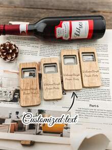 Customized Beer Bottle Opener, Suitable For Wedding Guests, Business Promotion, Holiday Gifts, Beer Enthusiasts, And Anniversary Celebrations - Model D - View 1