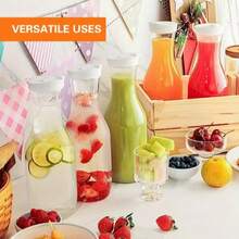 1pc Transparent Acrylic Juice Beverage Pitcher, Cold Drink Water Carafe, Plastic Juice Container Pitcher, Transparent Narrow Mouth Beverage Pitcher, Mimosa Cocktail Bar Drink Dispenser, Suitable For Outdoor Picnic, Party, Tea, Restaurant, Bar, Beach Resort And Other Occasions. - White - View 6