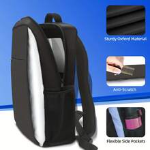 PS 5 Game Backpack, Protective Travel Carrying Case Compatible With 5 Console, Game Storage Bag With Multiple Pockets For PS 5 Discs/Games/Laptop, Tech Gift For Men, Women, Girls, 5 Storage Bag, Game Controller Accessory Backpack For PS-5, Shockproof Dustproof Waterproof Travel Bag With Adjustable Shoulder Strap, Black - Multicolor - View 8