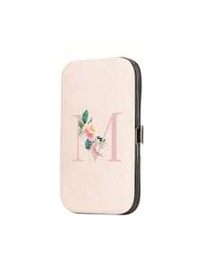 7件套A-Z字母印花旅行美甲工具套装，包含粉色花朵和字母图案，大容量指甲护理收纳盒，不锈钢工具，超锋利防溅指甲钳套装，经典设计指甲钳盒。适用于手机美容、旅行、外出、居家学习、聚会等场合。 - 彩色 - 查看 15