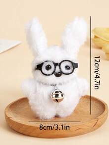 1个可爱眼镜狗钥匙扣吊坠，毛绒狗钥匙扣吊坠，可爱卡通毛绒包包挂饰，女士手腕钥匙扣包包挂饰汽车钥匙链钥匙挂绳钥匙扣，圣诞节礼物，生日礼物，朋友礼物，节日礼物，活动纪念品，派对小礼品 - 彩色 - 查看 6
