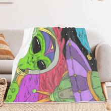 Soft Cartoon Blanket Comfortable Multi Function Plush Throw Cozy Bedding Essentials For Home Sofa Bedroom Gift - 彩色 - 查看 6