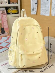 1pc New Schoolbag Cute Boy Ultra-Light School Backpack Load Reduction Children's School Fashion Travel Bag Spine Protection Backpack Back-To-School Season Handbag Bag - Yellow - View 2