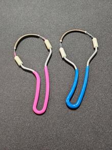 2件装无痛面部脱毛器，弹簧线圈脱毛器，适用于脸颊、眉毛和下巴，便携式DIY美容工具 - 彩色 - 查看 7